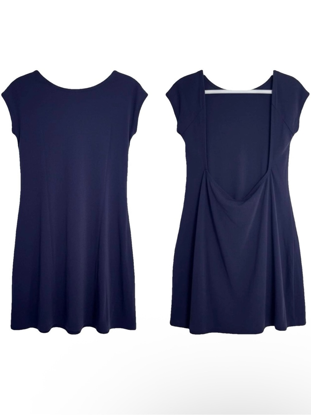 FP BEACH Women’s Navy Backless Mini Dress Cap Sleeveles Size Medium NWT